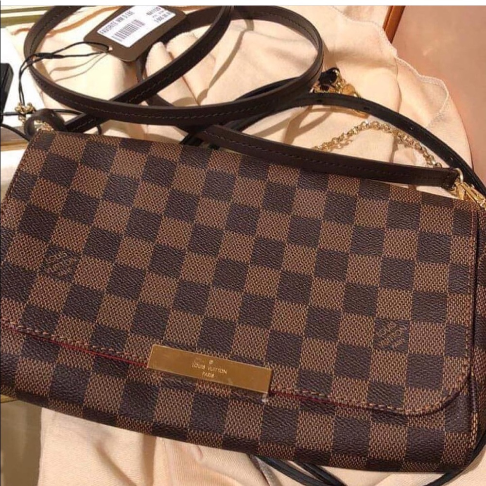 💯✅ Authentic Lv Fav MM Damier Ebene!